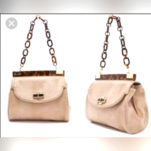 Vintage Tory Burch Lizard Embossed Leather Bag - Picture 1 of 12